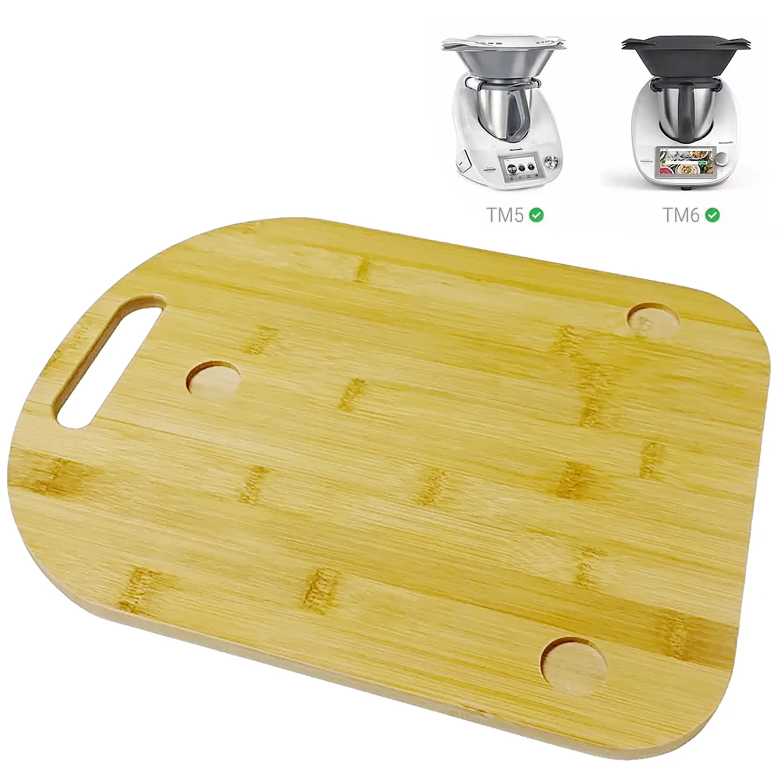 Moving Board Bamboo for Thermomix TM5 TM6 Anti-slip Pad Position Fixed Non-slip Mat -slip Mat Wooden Easy Moving