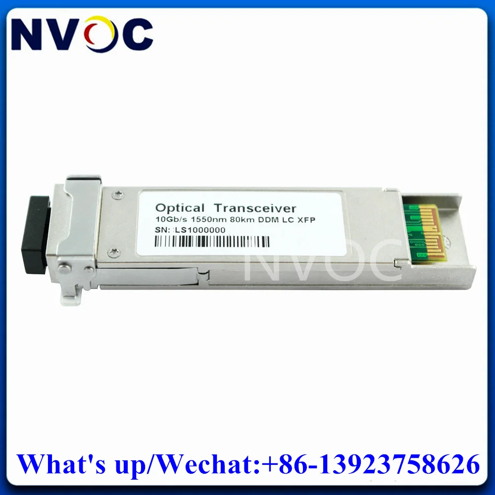 10Gbps,LC SMF,80KM 1550nm XFP+ ZR Module,10G Single Mode Duplex LCUPC Dual Fiber Optical Transceiver Compatible with Cisco/ZTE