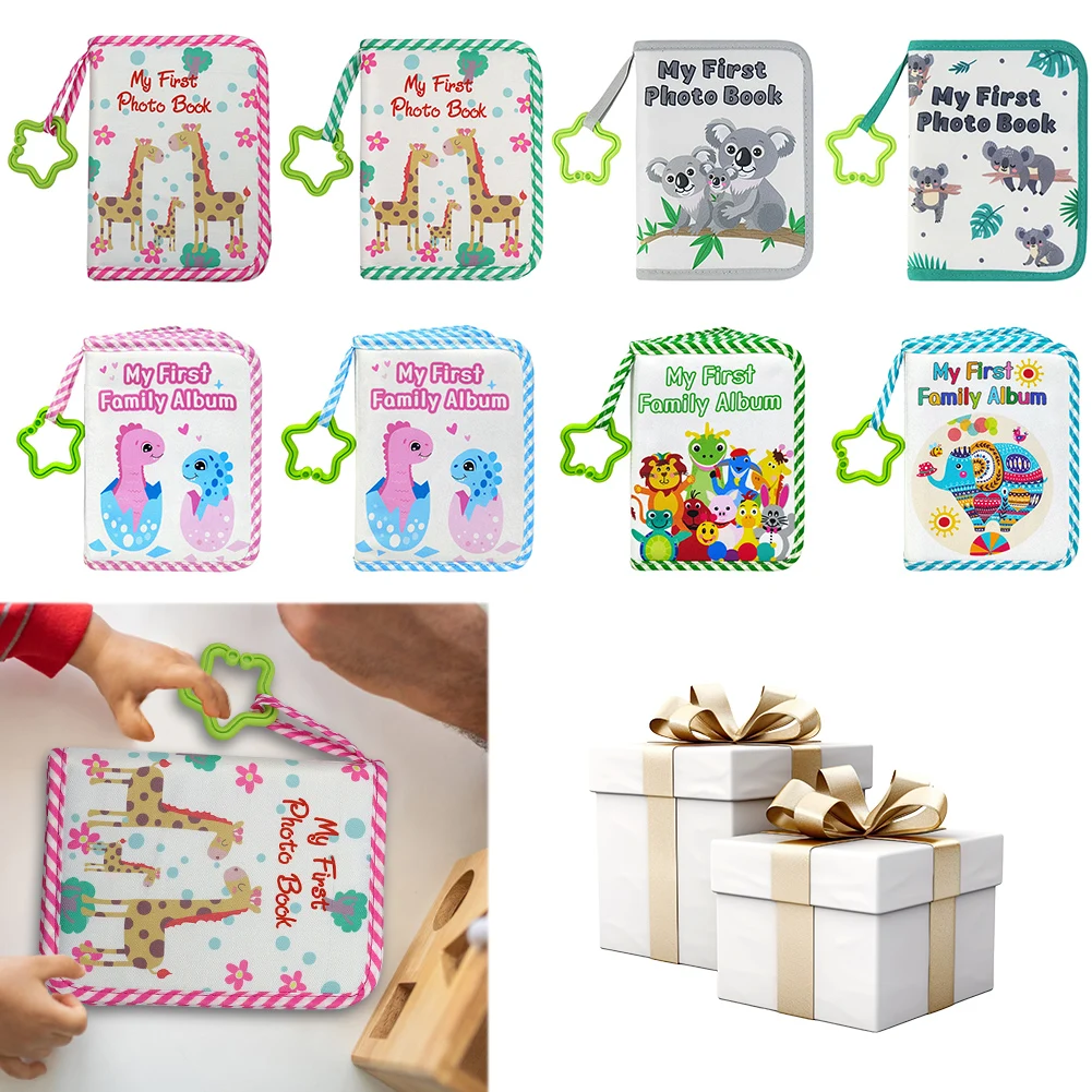 Album de famille pour bébé, premier album de bébé, tissu doux, album de souvenirs pour bébé, album photo mignon, collectionneur de photos pour nouveau-nés, tout-petits, fête prénatale