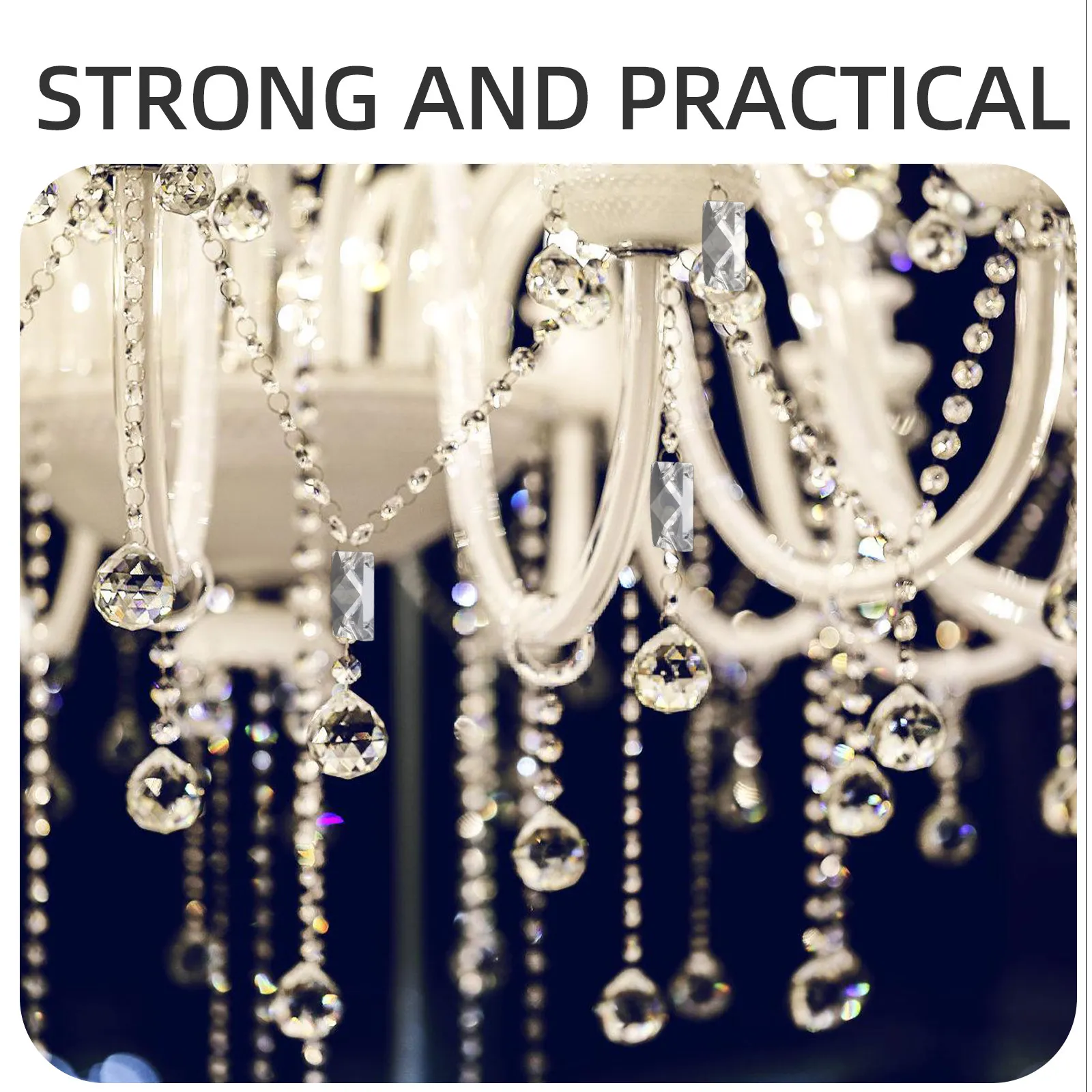 

10Pcs Crystal Pendant Hanging Ornaments Acrylic Chandelier Prisms Parts Wedding DIY Chandelier Crystals Parts
