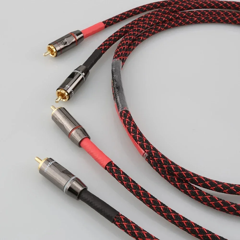 3.5〜2rcaのhifi canareオーディオケーブル,PC携帯電話アンプ,相互接続,高品質