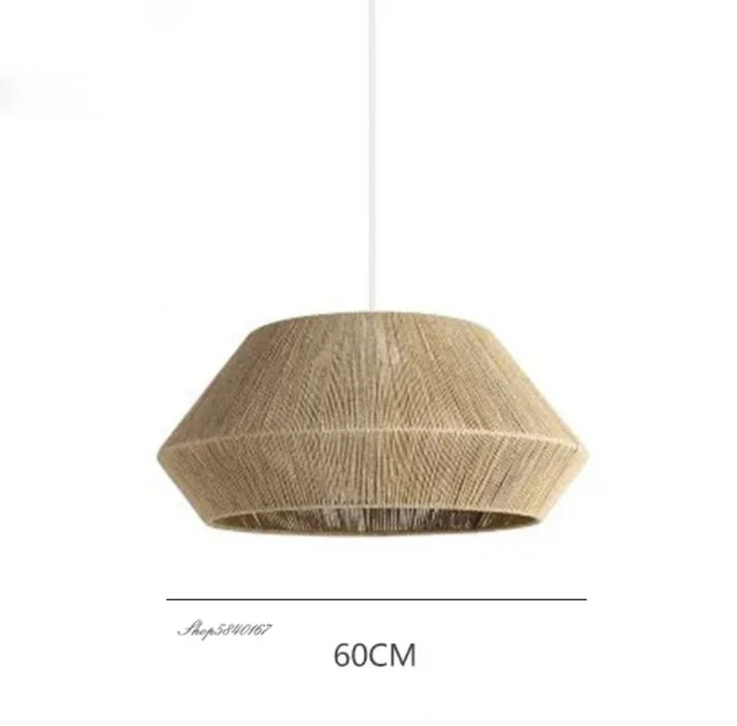 Hand-woven Rattan Pendant Light for Shop Restaurant Cafe Hanging Lamp House Homestay Decoration Ceiling Chandeliers Kitchen