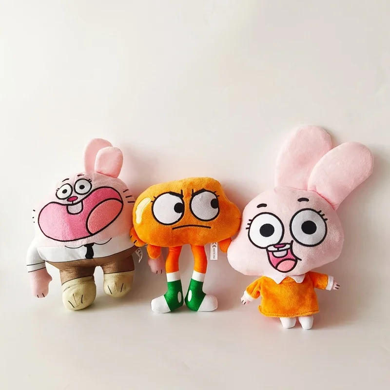 

Милая плюшевая игрушка из мультфильма «Удивительный мир Гамбалла»: Дарвин, Гамбалл, Анейс, Ричард. Мягкие аниме-куклы для фанатов.