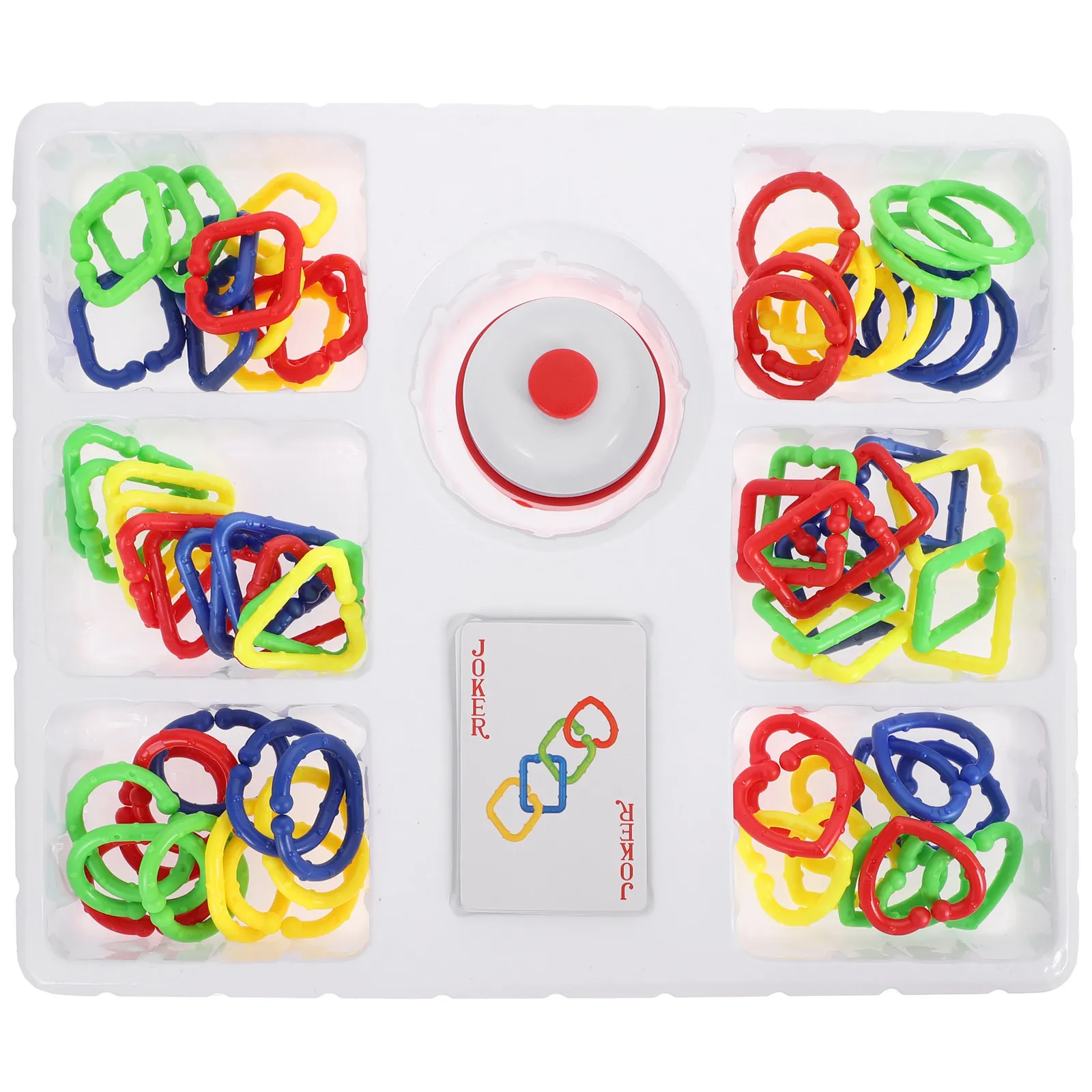 1Set Plastic Hook Linking Circle Inserting Set for Kids Children Brain Development Independent Play Hand Eye Coordination