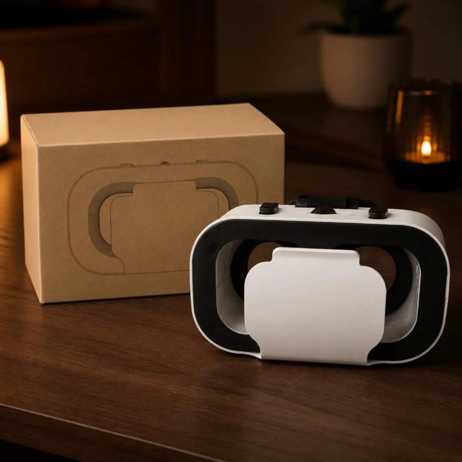 Phone VR Headset 3D Viewer with Front Compartment for Secure Device Placement and Wide Compatibility for 4.7 to 6.53 Inch Mobile