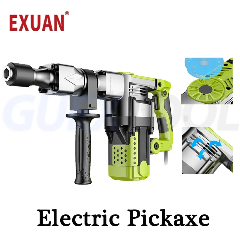 Industrial Grade Electric Pick Concrete Electric Hammer Heavy-duty Wall Repair Crushing Machine High Power Cutter Pickaxe Chisel