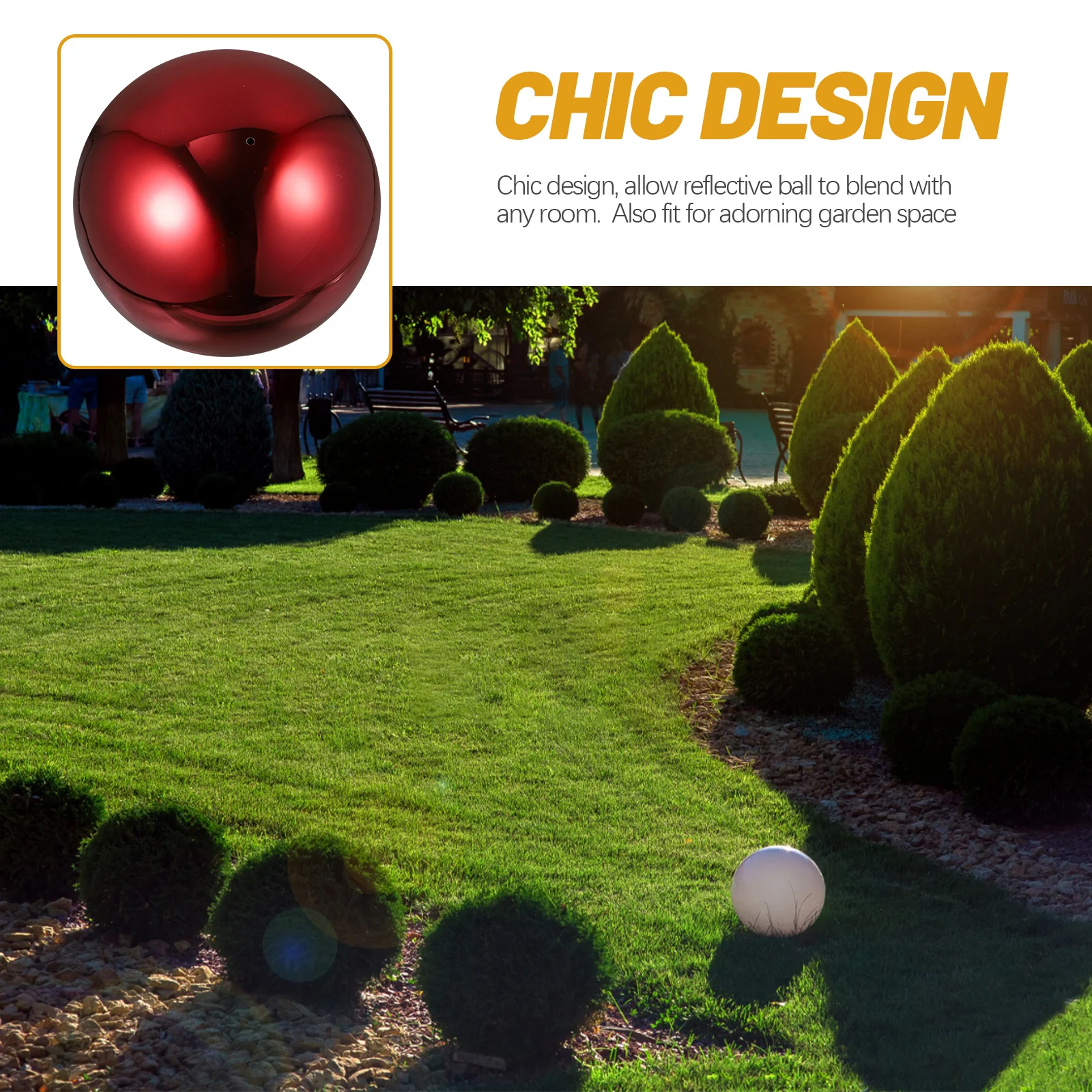 كرة التحديق العاكسة المصنوعة من الفولاذ المقاوم للصدأ المصقول الملون بمرآة غلوب لتزيين الحديقة الخارجية كرة التحديق كرة عاكسة للضوء