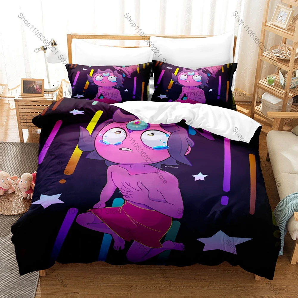 

Surreal Multiverse Art Printed Bedding Kit 3PCS Duvet Cover & 2 Pillow Covers Breathable Soft Fabric Otaku Psychedelic Room