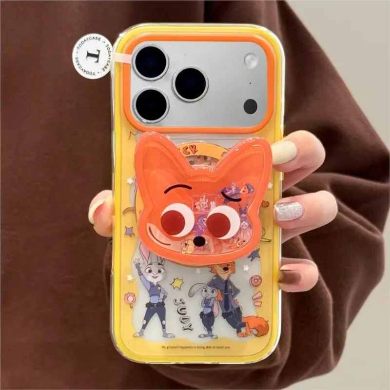 

Милый магнитный держатель-подставка для телефона Nick Fox Zootopia, мультяшный кавайный держатель для телефона MagSafe, расширяемый держатель для пальцев для всех телефонов