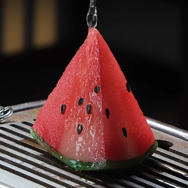 Color-changing Watermelon Tea Pet Resin Watermelon Ornaments Tea Table Tea Table Supplies Decorations Desktop Ornaments