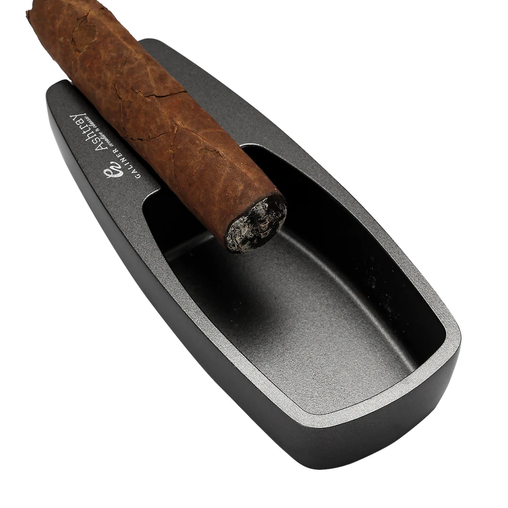 GALINER Cigar Ashtray Portable Metal 1 Slot Ashtray Cigar Smoking Accessories Home Travel Ash Tray