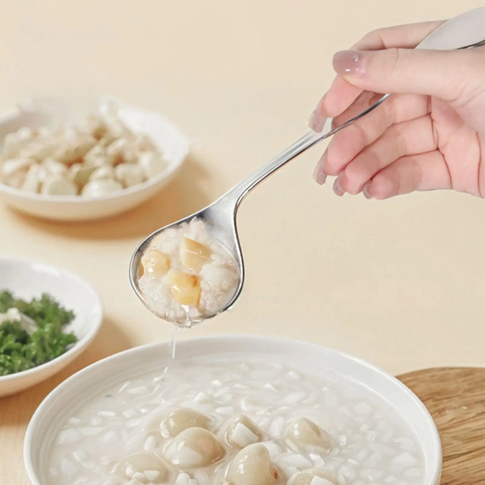 

Adaptive Spoon Stainless Steel Self-Feeding Utensils Metal Auxiliary Spoon For Disabled People Elderly Seniors Patients