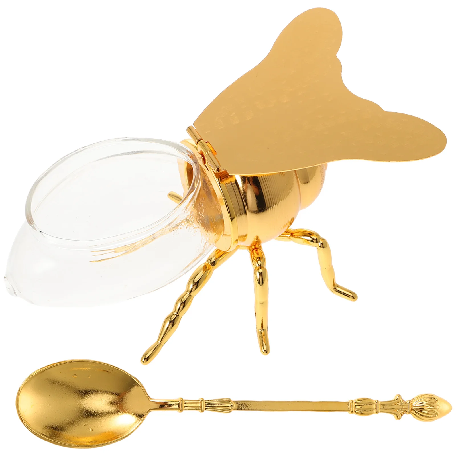 

Sugar Cup Salt Shaker Jar with Lid Bee Shaped Honey ￼￼ Storage Container Condiment Containers Lids Pot