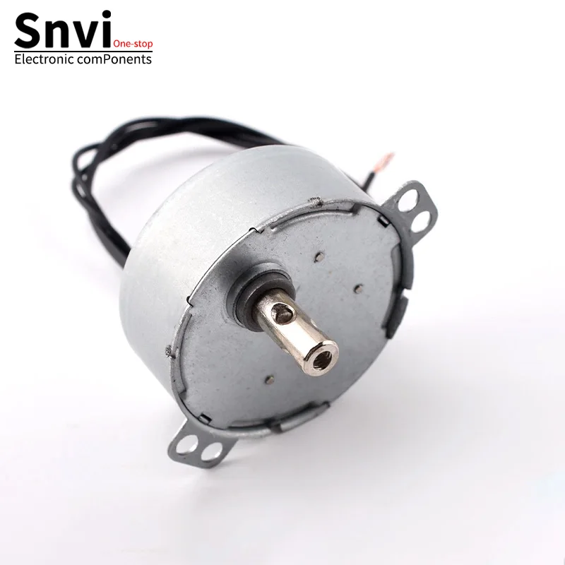 49KTYZ 4W Permanent Magnet Synchronous Motor - 220V AC, Low Speed, 5 RPM, Non-Directional PTZ Miniature Motor