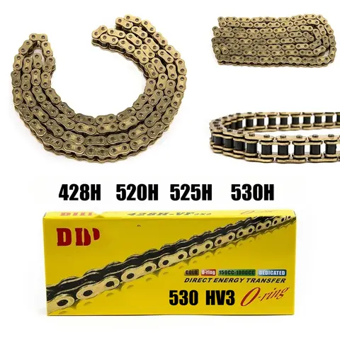 Motorcycle Chain 520 525 530 428 Chains 120 136 Links Universal for KTM Honda Yamaha Kawasaki Dirt Bike Motocross Modified Parts