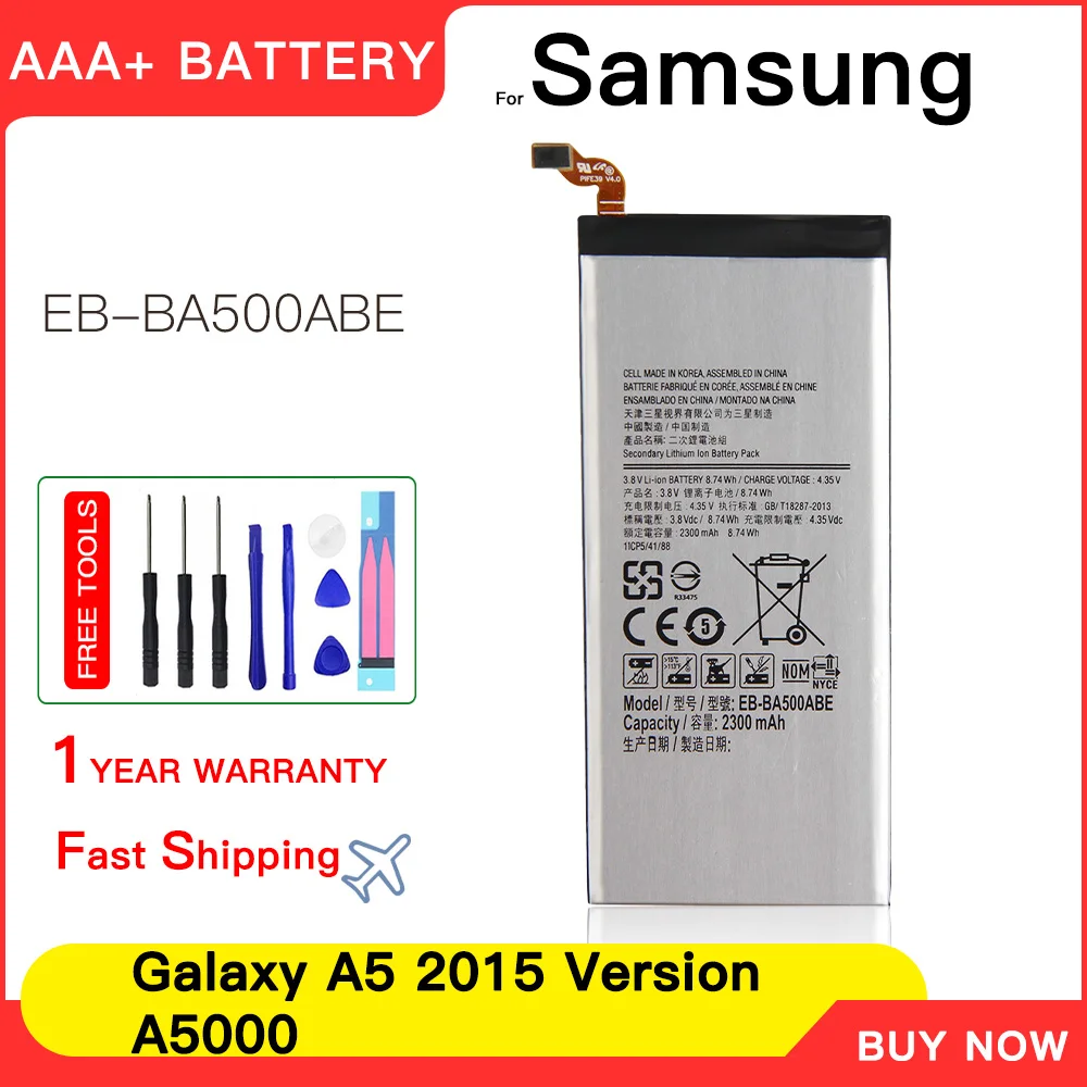 Genuine New Battery EB-BA500ABE For Samsung GALAXY A5 2015 SM-A500 A5000 A5009 A500F Li-polym Bateri Batteria+Tools