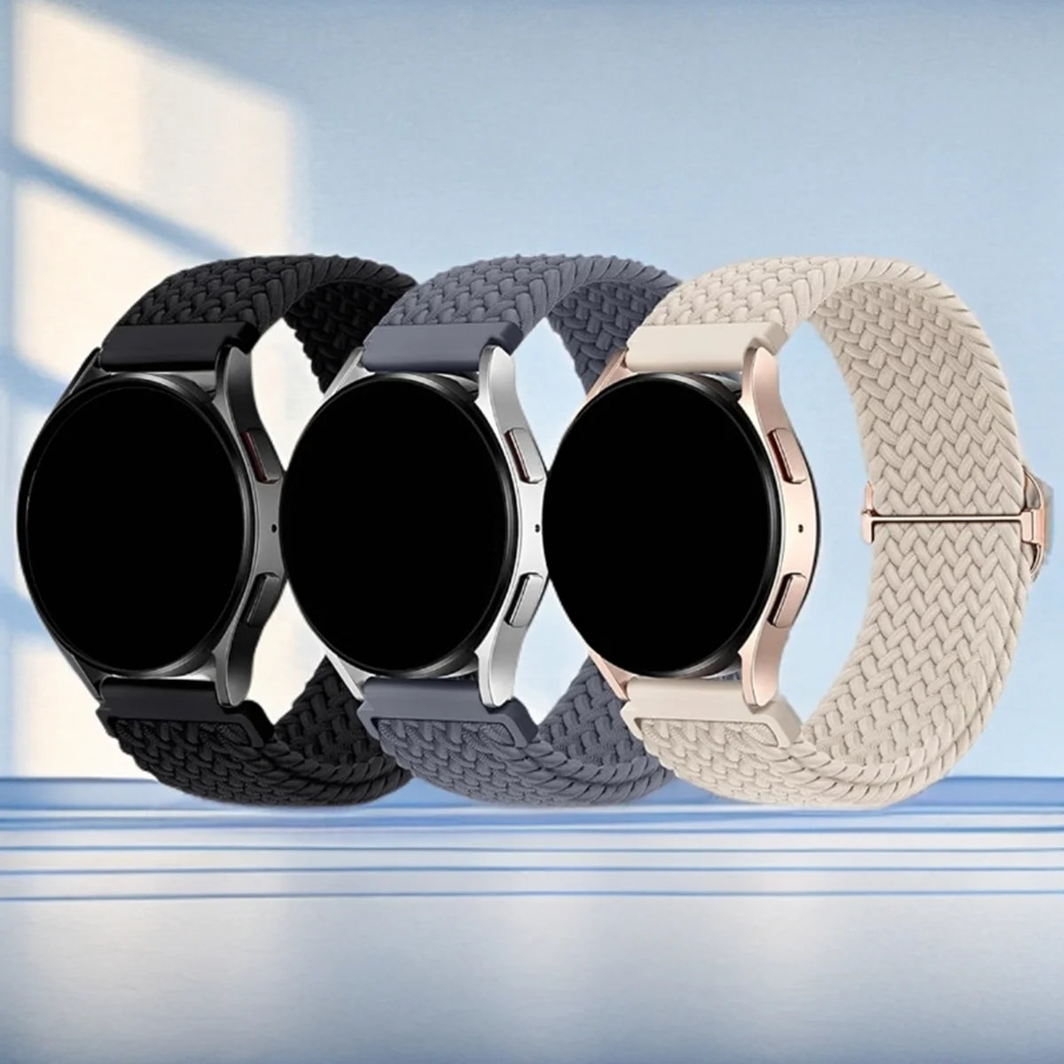 3 Stuks 18/20/22 Mm Quick Release Nylon Band Gevlochten Lus Voor Samung/Huawei/Garmin Smart Horloge Voor Vrouw Man Armbanden Polsband