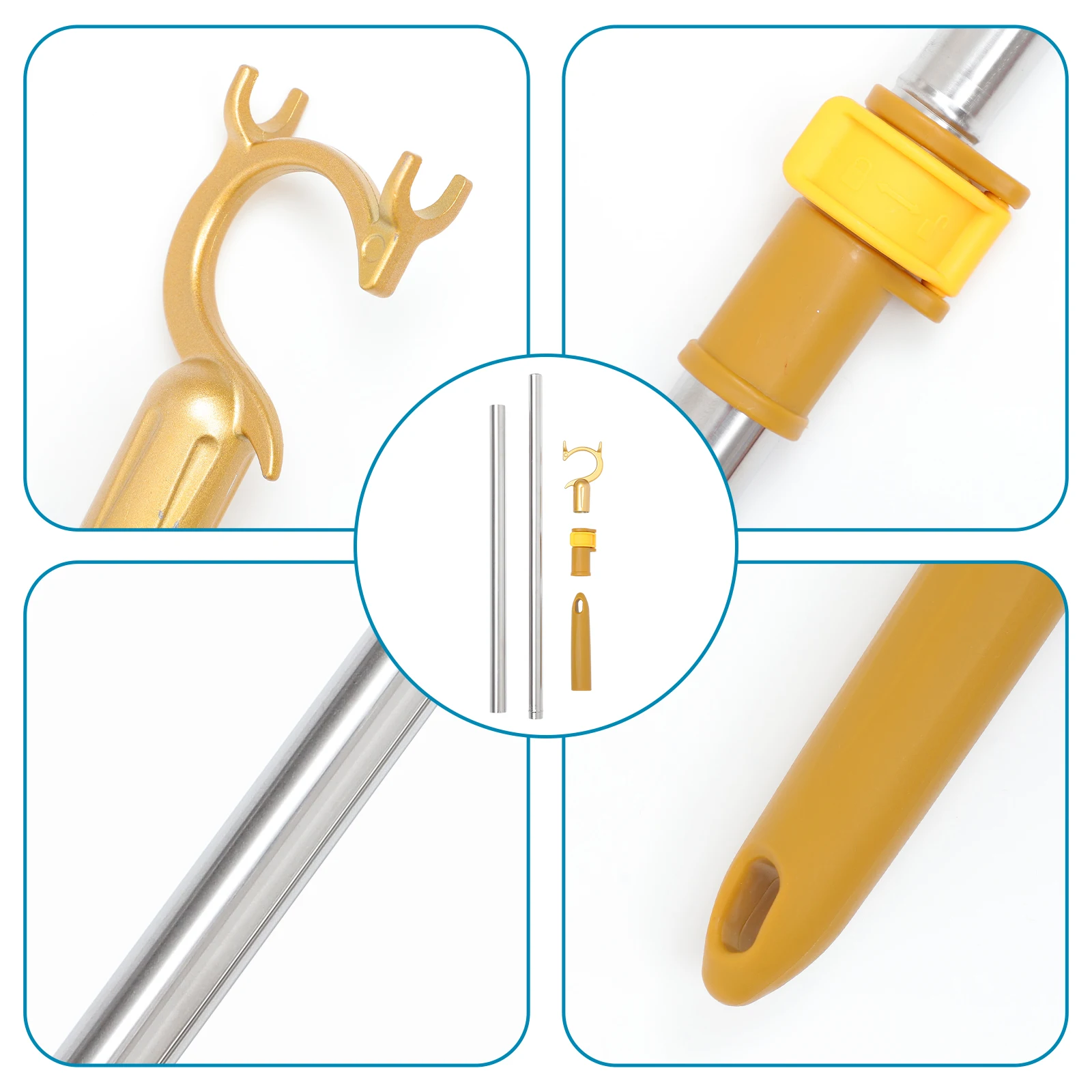 

1 Pcs Adjustable Stainless Steel Retractable Clothesline Pole Drying Rod Home Closet Organizer
