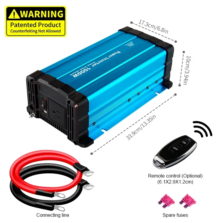 DC to AC 12v 24v to 110v 220v inverter power inverter pure sine wave 1000W 2000W 3000W 4000W