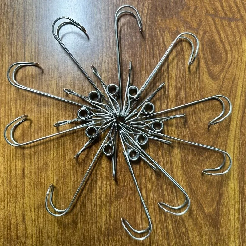29 pcs Long Tail Clasp Hooks for Balcony Small Item Drying, No Drilling Required, Stainless Steel, Multipurpose