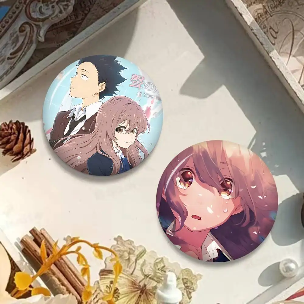 A Silent Voice Movie Creative Tinplate Soft Button Pins Animal Icon Brooch Lapel Backpack Badge Accessories Pin
