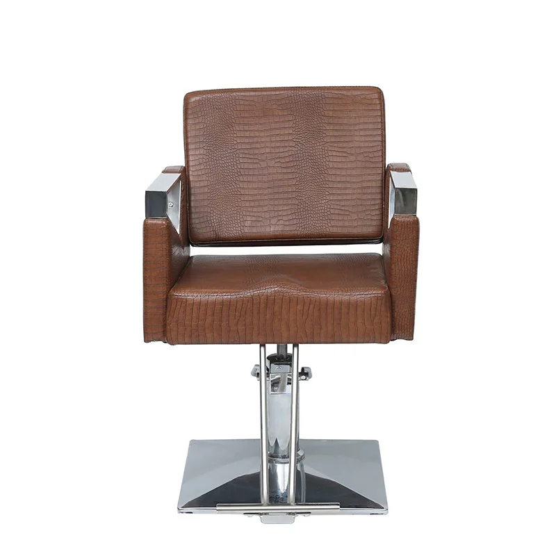 Hair chair liftable rotating leather belt texture simple hair chair