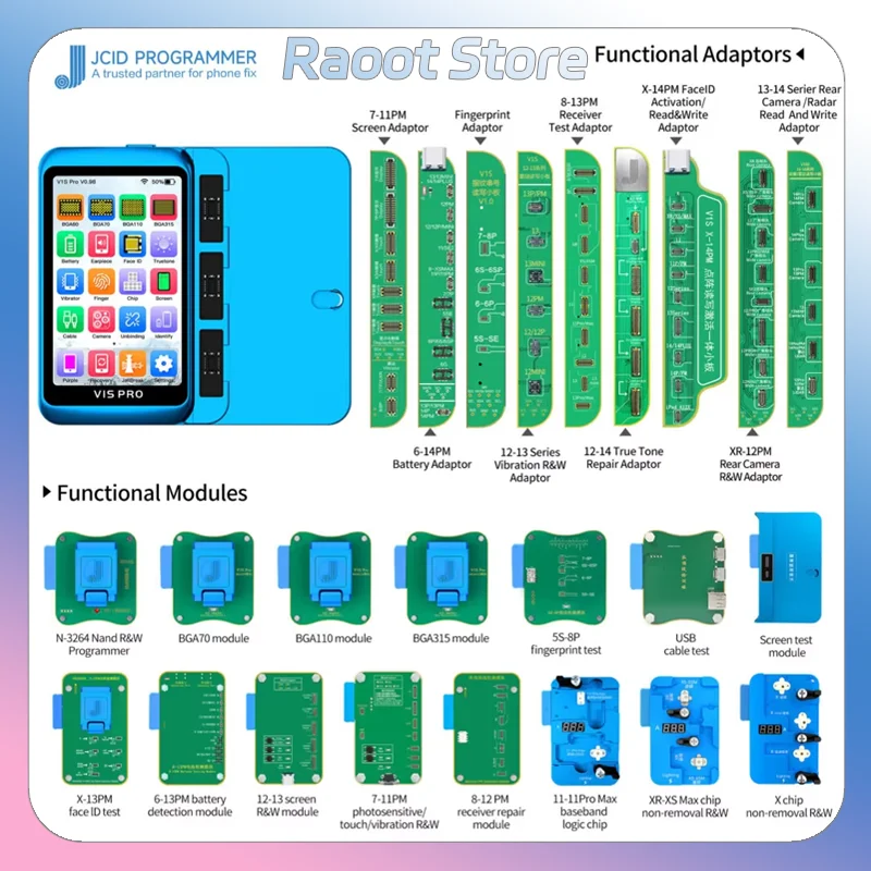 NEW Battery Repair Tool JCID JC V1S Pro Programmer for iPhone 6-14 Pro Max Repair Tool Mobile Phone Read and Write Format Set