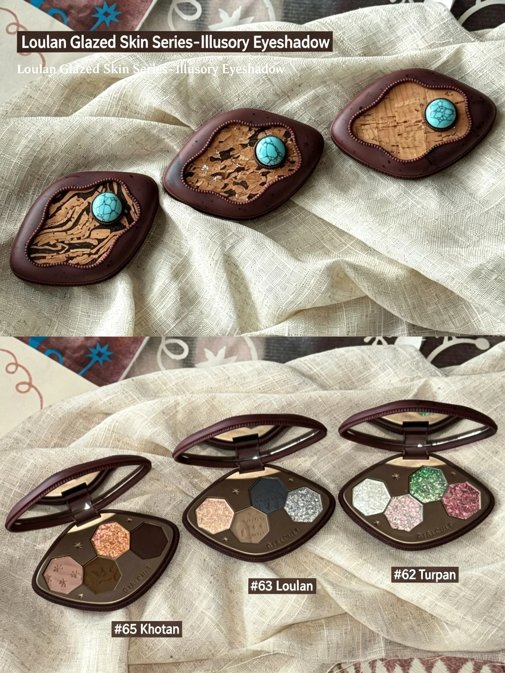 GIRLCULT 4-Color Eyeshadow Palette Matte & Duochrome Shimmer, Highly Pigmented Smoky Shades,Chameleon Glitter Color Eye Shadow