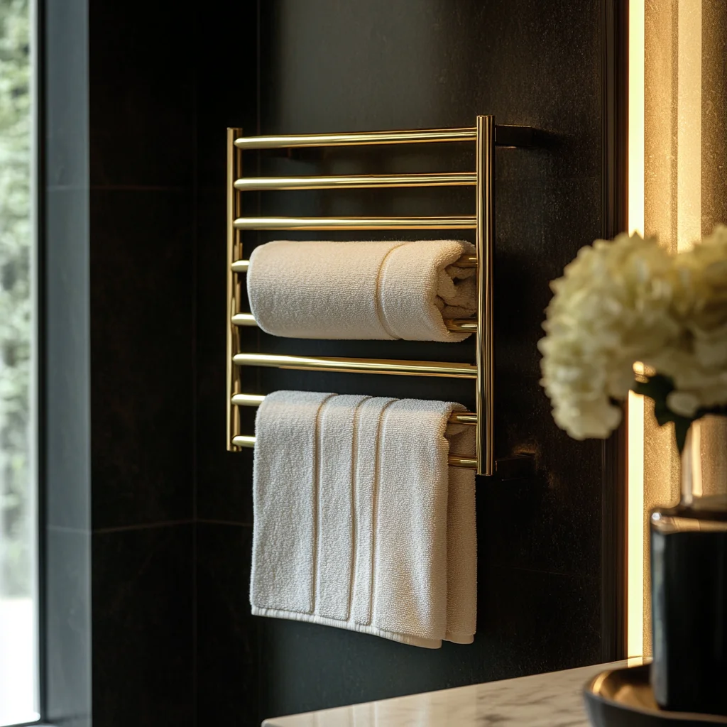 

Электрический золотой вешалка для полотенец, радиатор, настенный электрический полотенцесушитель, полка для полотенец из нержавеющей стали