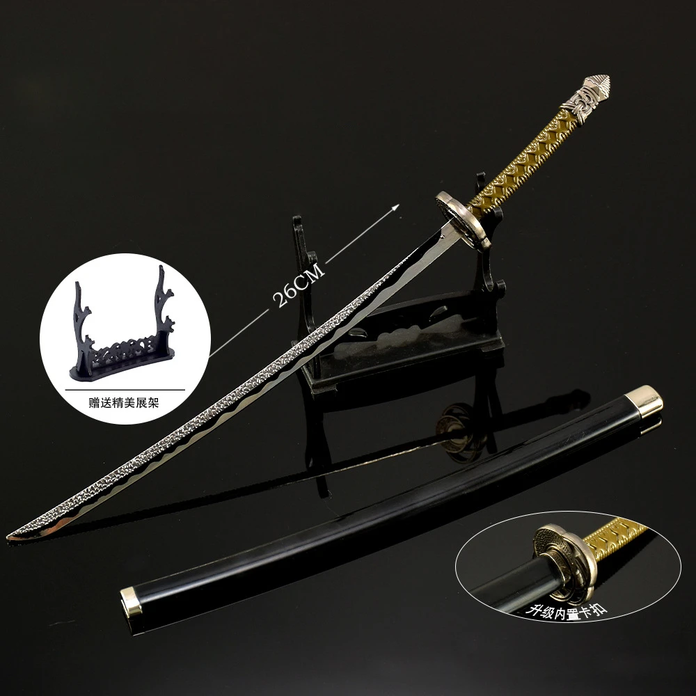 26cm Moonveil Katana Eldenn Magma Wyrm ER Game Metal Weapon Hand of Malenia Replica Model Accessory Collectible Decoration Ring