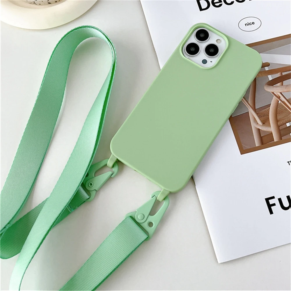 Umhängekette Lanyard Matt Silikonhülle für iPhone 18 Pro Max 17 16 15 14 11 12 13 XR X XS 8 Plus Stoßfeste Hülle – Detail 16