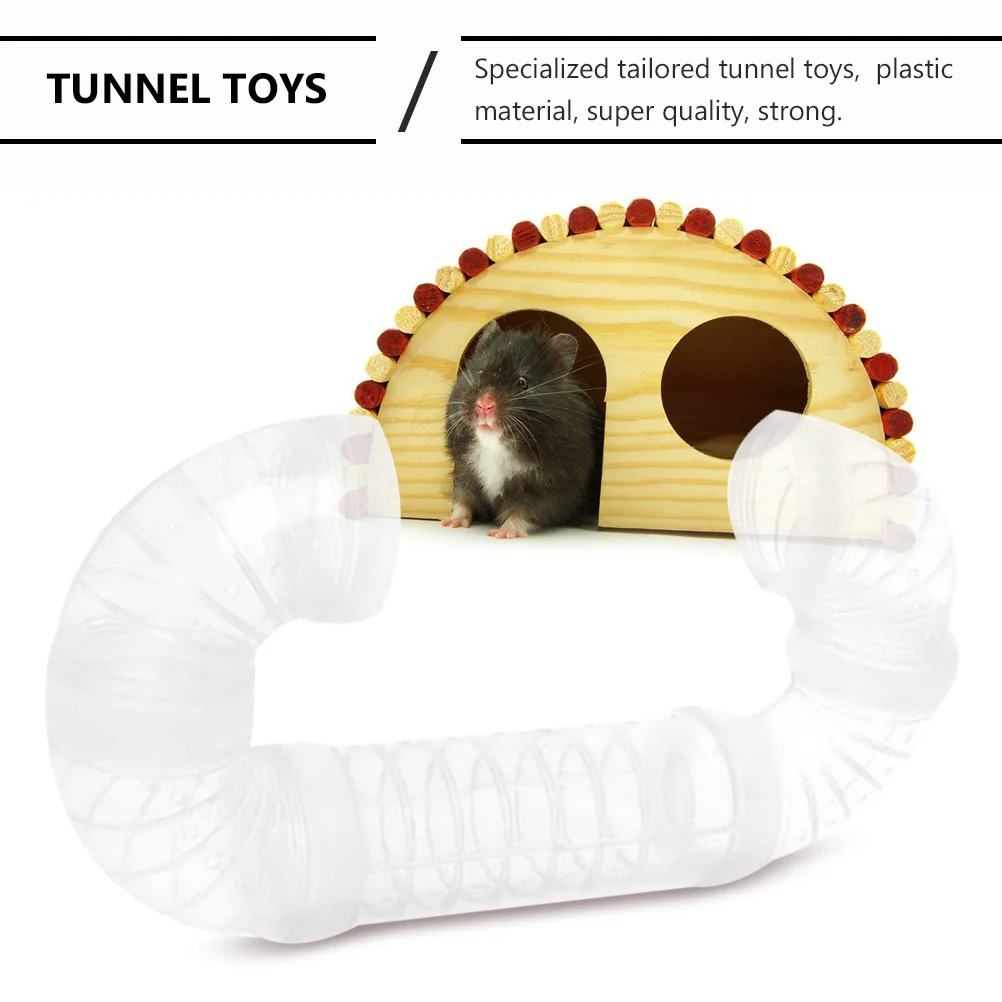 

2Pcs Animal Cage Tube Hamster Cage Tunnel Durable PP Material Connectable Various Colors Indoor Outdoor Use Hamster