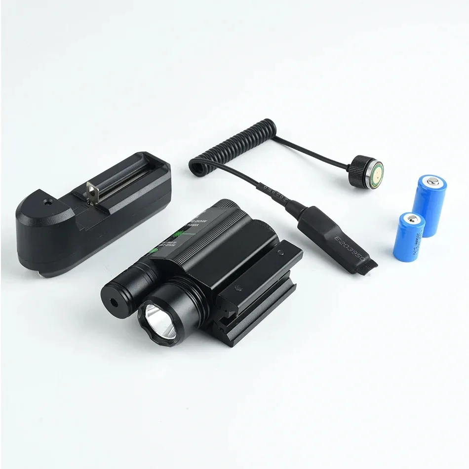 Tactical LED Flashlight Green Red La-sers For G17 19 22 Hunting 20mm 11mm Rail Dovetail Airsoft Picatinny Light