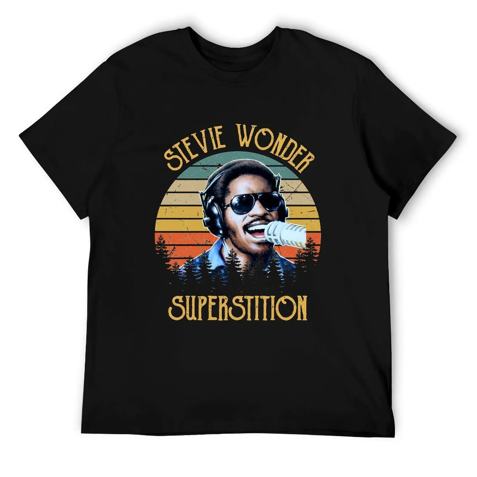 

Beautiful Model Stevie Wonder Superstition Classic Fans T-Shirt printed t shirts for man man t shirt luxury T-Shirt