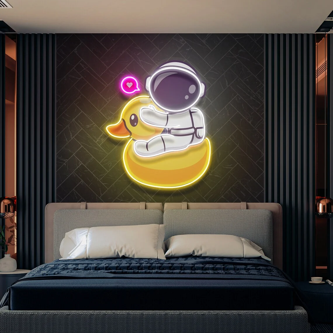 

Duck Astronaut Neon Sign, Space Man Custom Neon Signs for Home Neon Sign, Wall Decor Artwork, Kid Astronaut Neon Sign, Home Gift