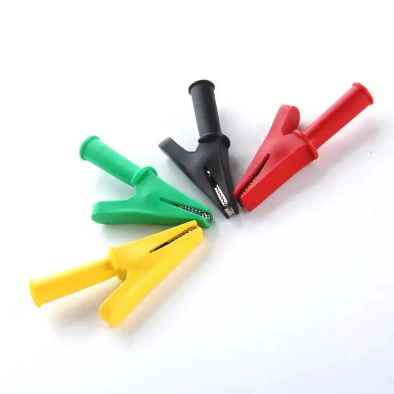 5pcs 30A 2000V Alligator Crocodile Clip With 4mm Banana Jack Electrical Test Clamp Wire Clip Terminal For Industrial Measurement