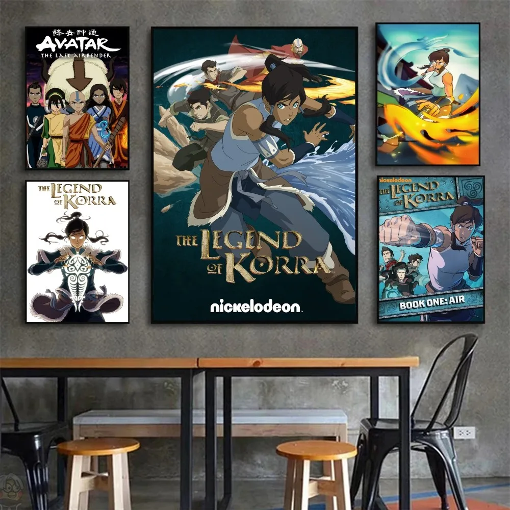 Anime The L-Legend Korra Poster Wall Art Home Decor Room Decor Digital Painting Living Room Restaurant Kitchen Art