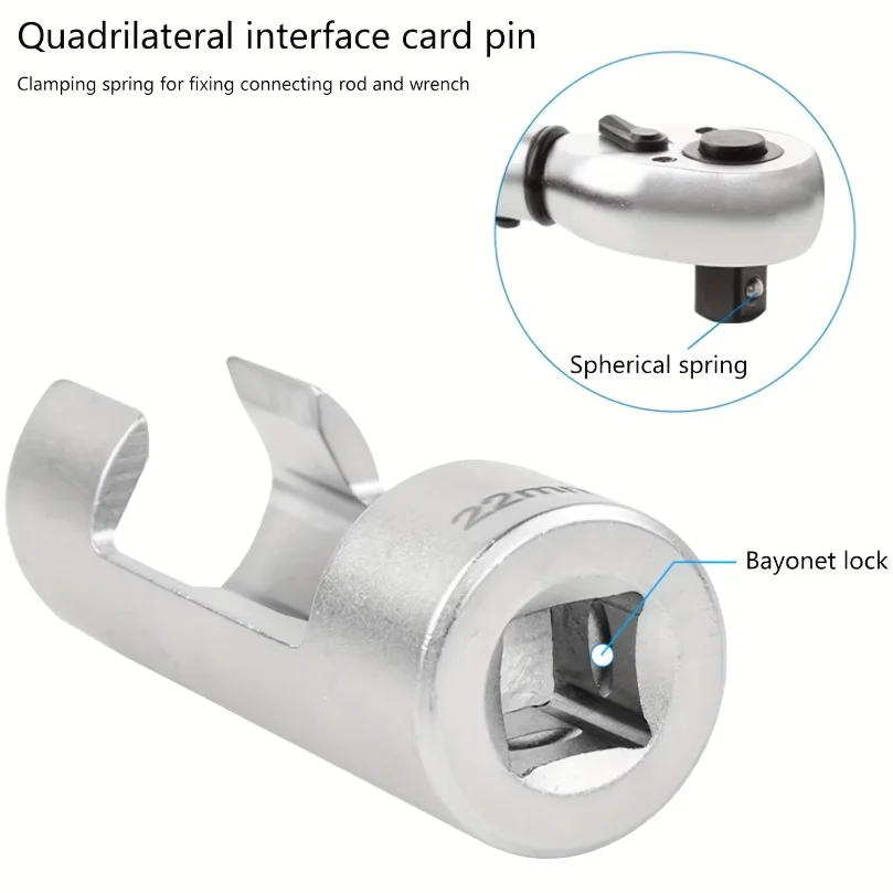 9Pcs Automotive O2 Oxygens Sensors Socket Offset Wrench Remover Tool and Thread Chasers Tool 10-22mm