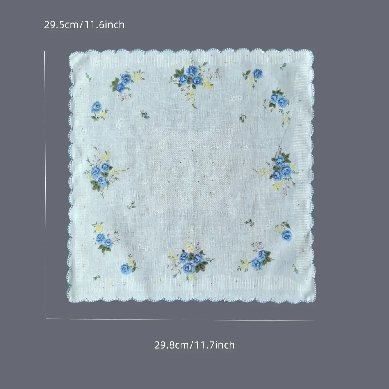 Thin feel Cotton Handkerchief for Women, Printed Handkerchief, Retro 6PCs, 11.6in