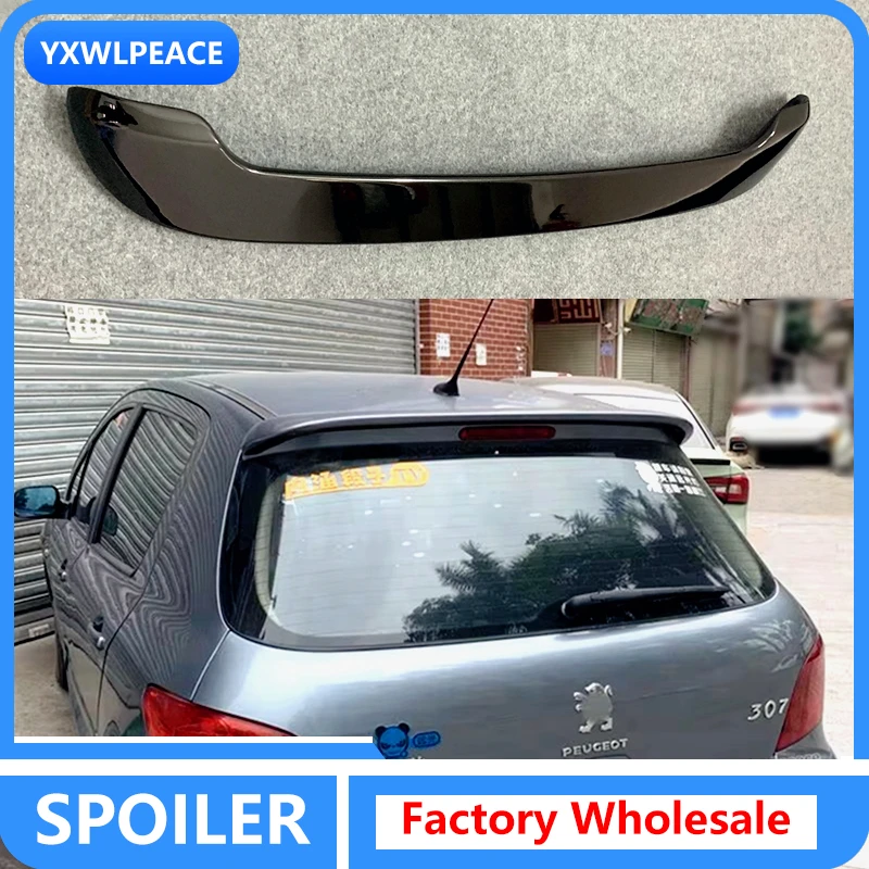 

For Peugeot 307 Spoiler 2006 2007 2008 2009 2010 2011 12 Car Rear Wing Trim ABS Plastic Unpainted Color Rear Trunk Roof Spoiler