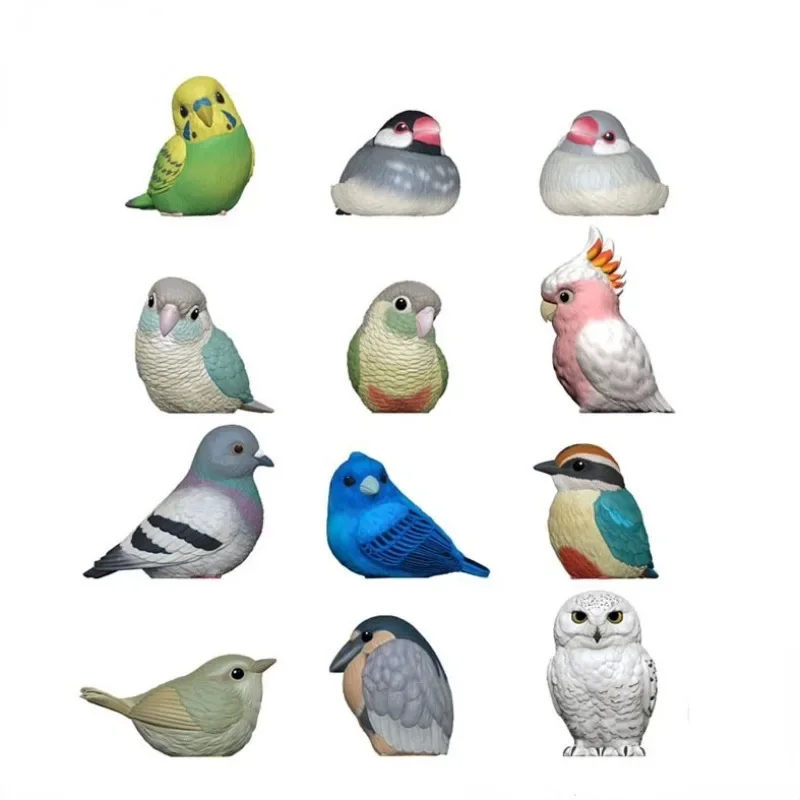 

10 Pocket Bird Cherry Wenbird Car Crown Cinnamon Parrot Eight Color Snowy Owl Food Play Box EggsPocket Small MOE Friend