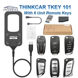 2024 THINKCAR TKEY 101 - Universal Car Key Programmer TKEY101 Equipment with 6 Unit Remote Keys Supports Anti-Theft Systems