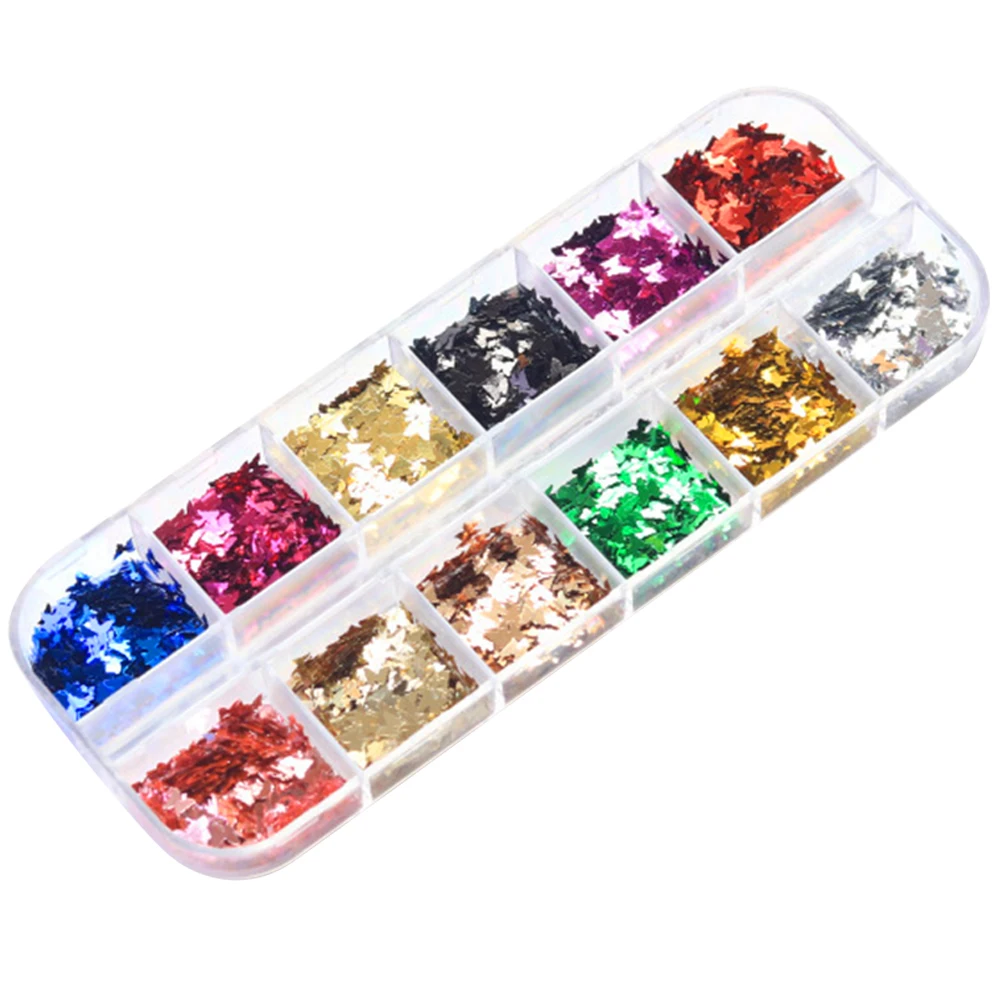 

Sequins Nail Art Stickers DIY Manicure Decals Body Decorations Phone Case Craft Supplies Easy Apply Creative Designs Festive