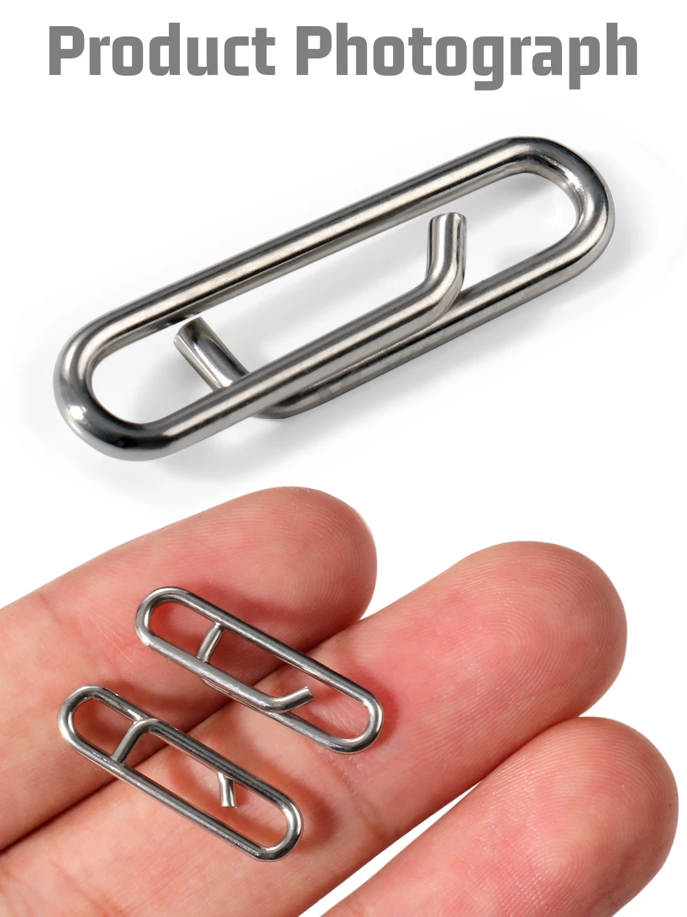 GOBAIT Angeln Interlock Snap Fast Clips Edelstahl Ovale Schnalle Wirbel Köder Linie Zubehör Tackle Box 20-100 Stück Stecker – Detail 8