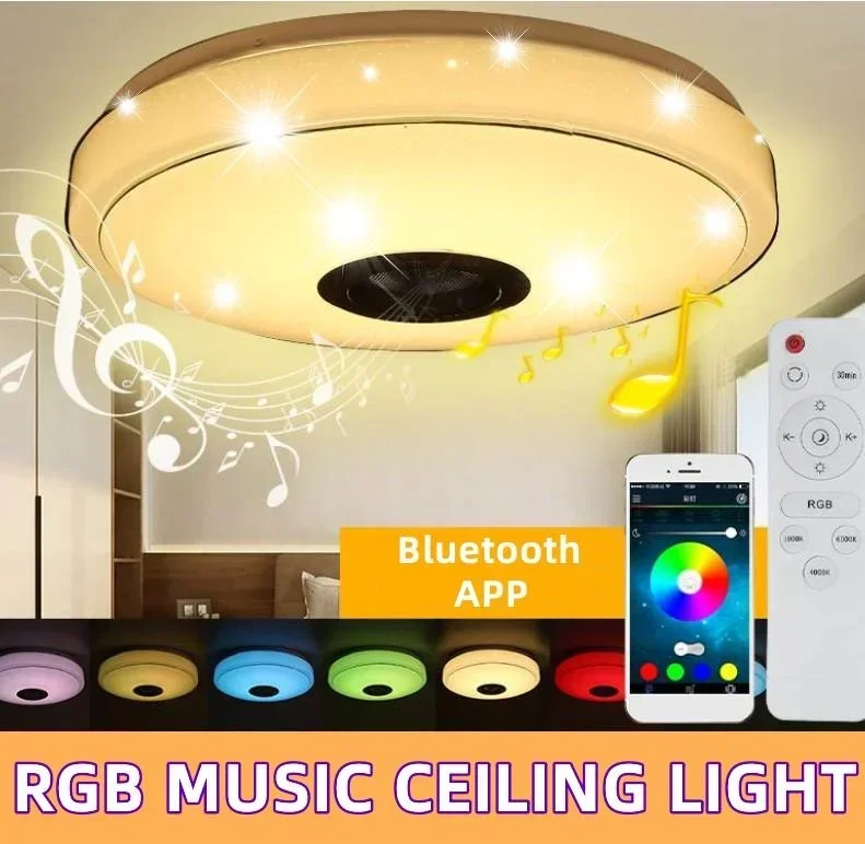 

33CM Smart LED Round Ceiling Lamp Dimming RGB Panel Light APP Control Ceiling Light Ceiling Lamp Bedroom Indoor Lighting Fixture