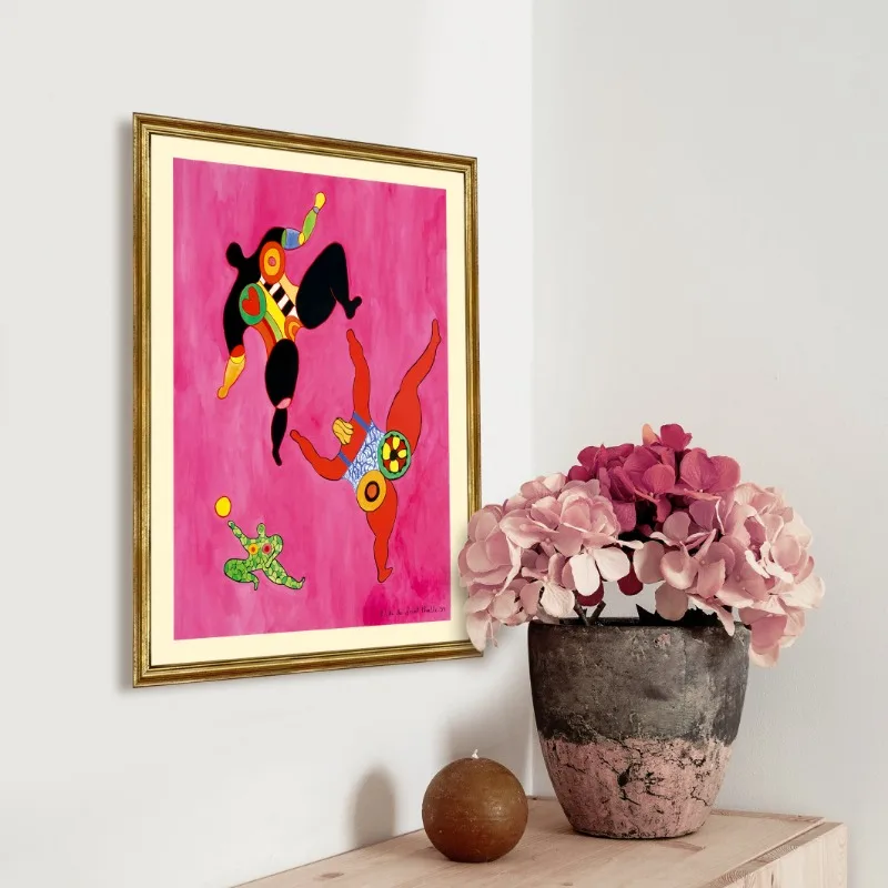 Niki De Saint Phalle Abstract Canvas Print Colorful Dress Woman Vintage French Poster Art Living Room Home Decor Wall Art Gift