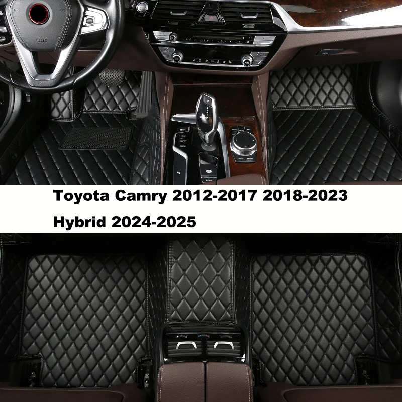 Custom Full Coverage Car Floor Mats for Toyota Camry 2012-2017 2018-2023 Hybrid 2024-2025 Car Accessories