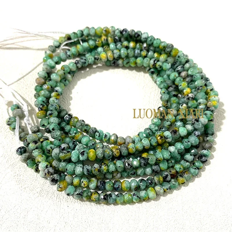 3x4MM Faceted Abacus Natural Stone Imitate Turquoise Wheels Loose Spacer Beads for Jewelry Making Diy Bracelet  Accessories 15\'\'