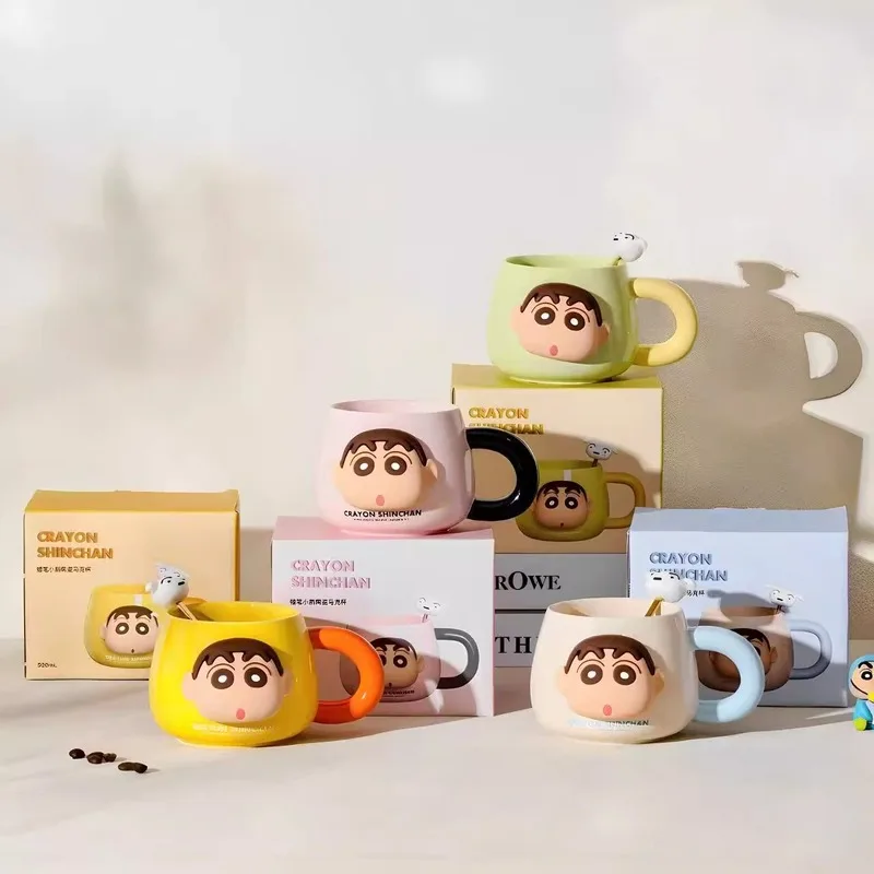 أنيمي تلوين شين تشان حقيقية المغناطيسي القدح لطيف كوب ماء للفتيات هدية عيد ميلاد كوب حليب فنجان القهوة أنيمي الهدايا الطرفية