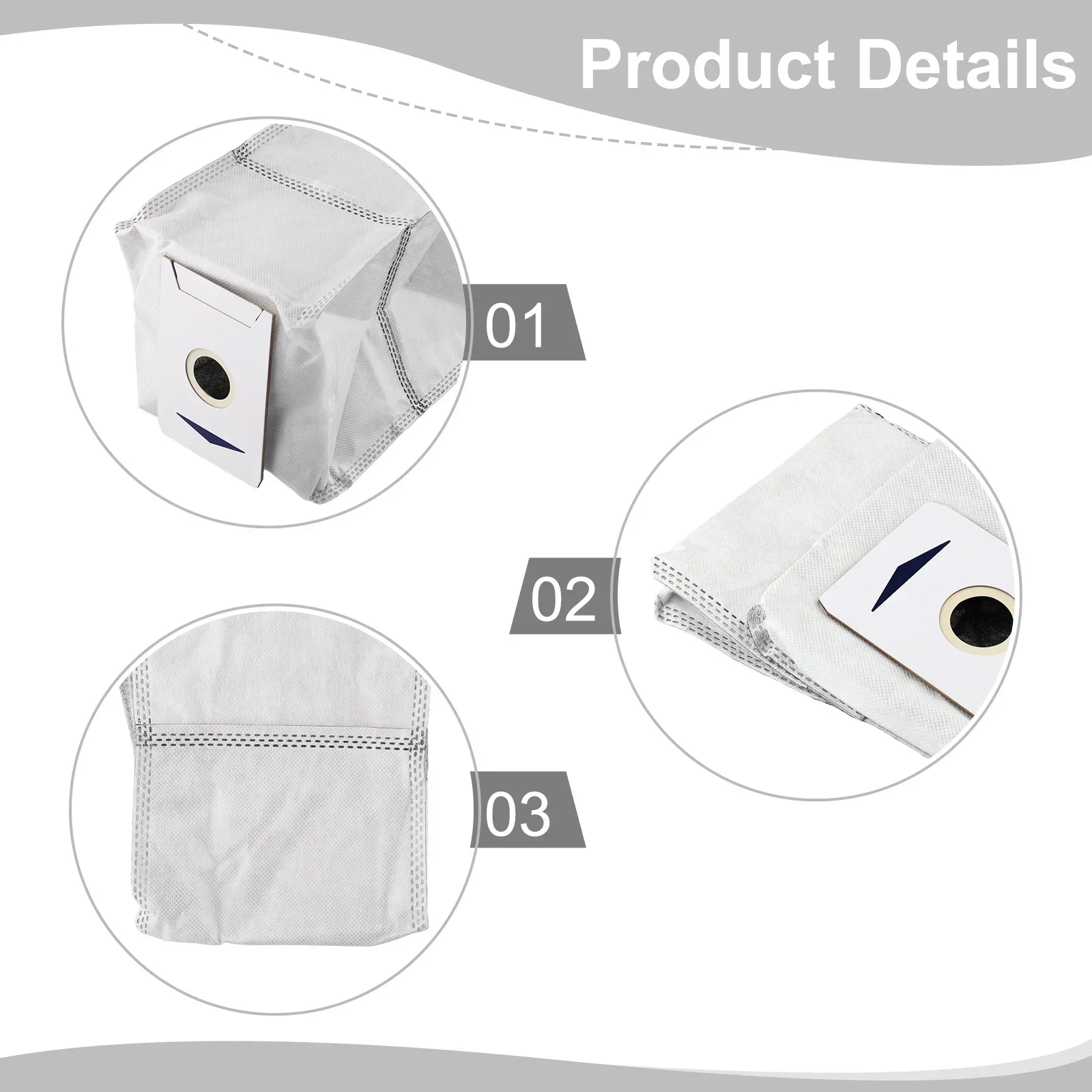 4/10pcs Dust Bag Replacement Fit For Deebot T30 PRO For Omni / T30 Max / T30 / DDX14 Robot Vacuum Cleaner Accessory